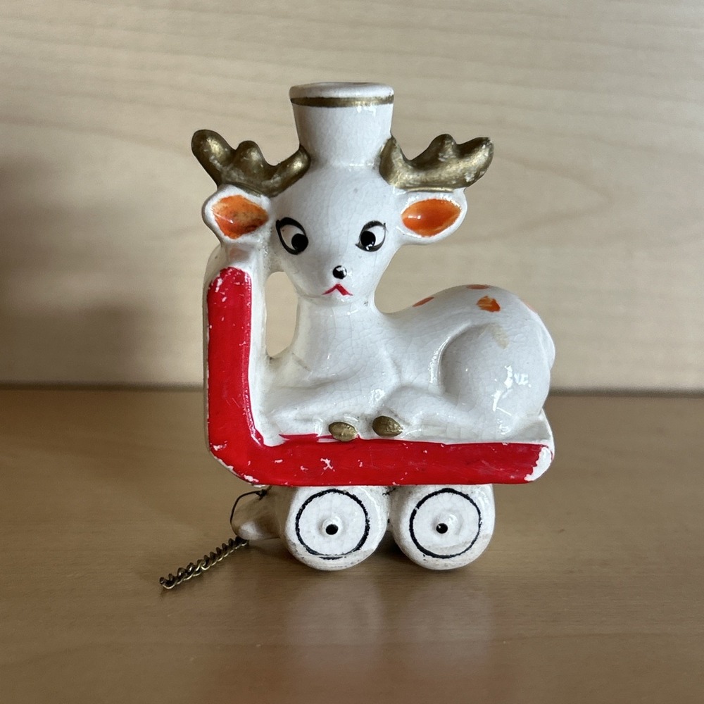VINTAGE  COMMODORE NOEL  EXPRESS TRAIN  REINDEER LETTER  L